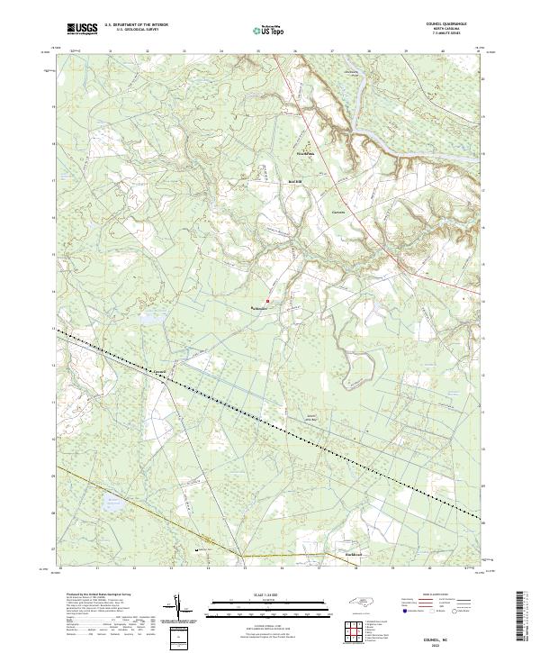 Council, NC — USGS 7.5-minute topo (2022)