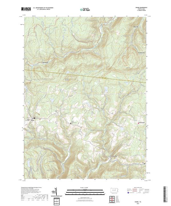 Shunk, PA — USGS 7.5-minute topo (2023)