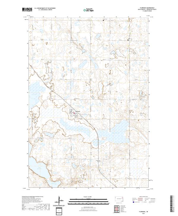 Florence, SD — USGS 7.5-minute topo (2021)