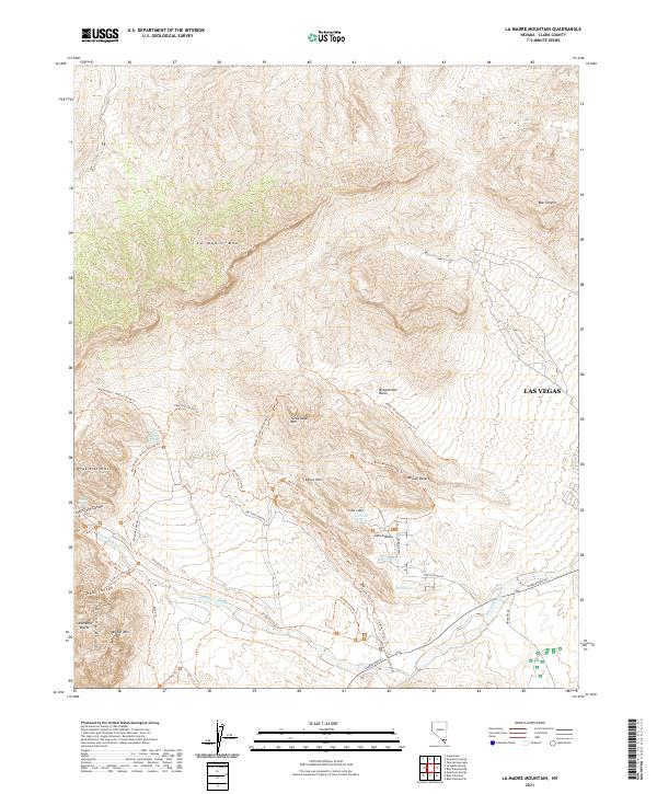 La Madre Mountain, NV — USGS 7.5-minute topo (2021)