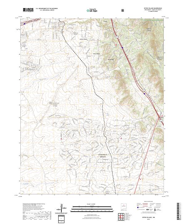 Seton Village, NM — USGS 7.5-minute topo (2023)