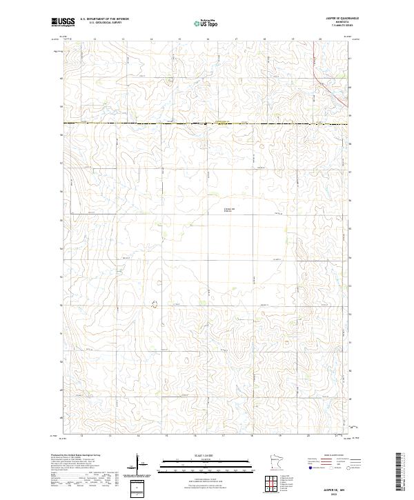 Jasper SE, MN — USGS 7.5-minute topo (2022)