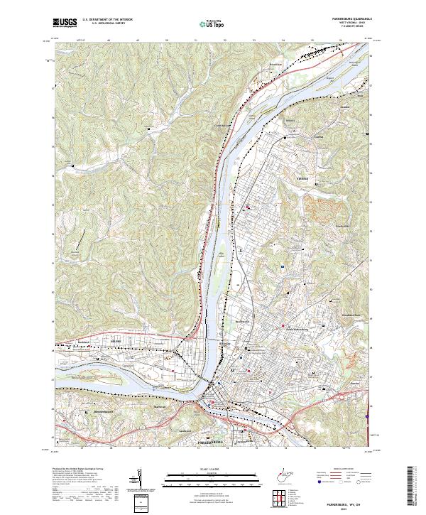Parkersburg, WV-OH — USGS 7.5-minute topo (2023)