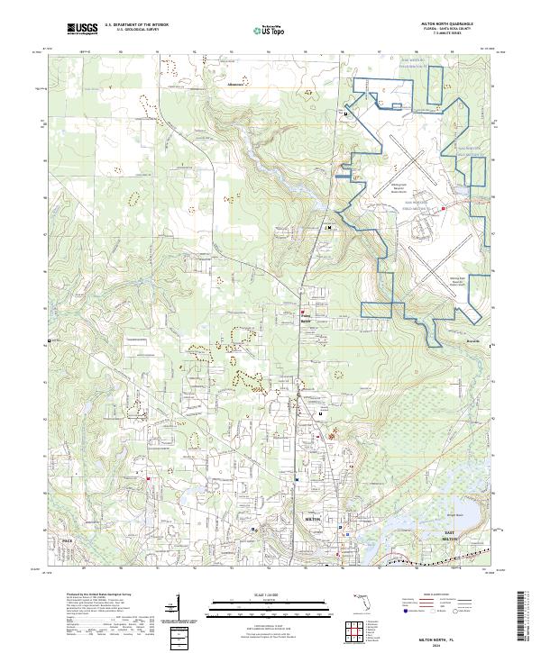 Milton North, FL — USGS 7.5-minute topo (2024)