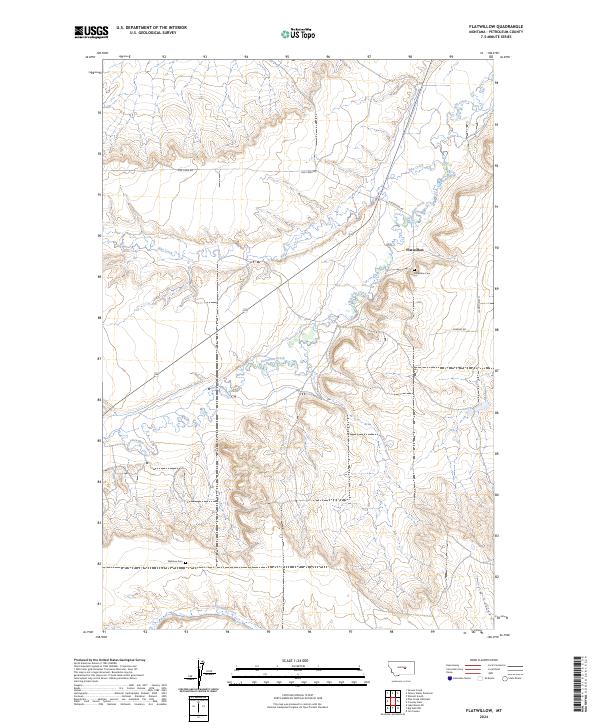 Flatwillow, MT — USGS 7.5-minute topo (2024)