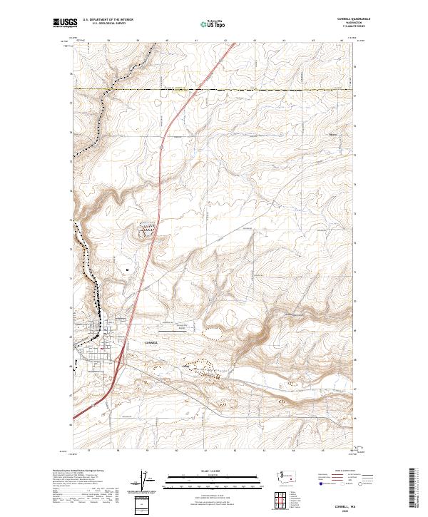 Connell, WA — USGS 7.5-minute topo (2023)