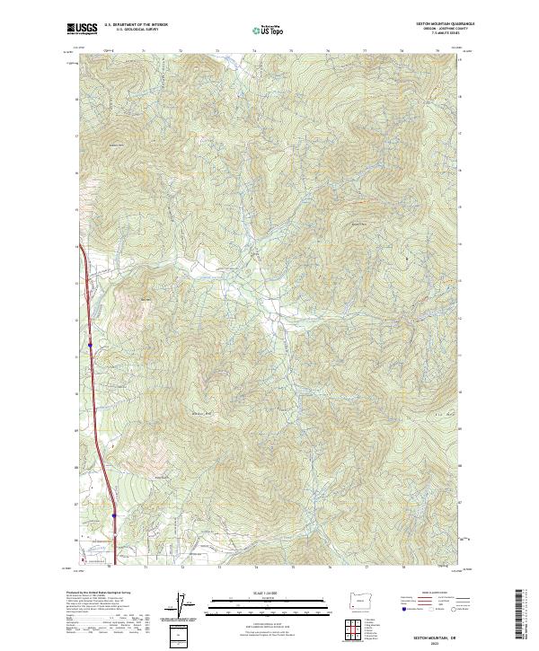 Sexton Mountain, OR — USGS 7.5-minute topo (2023)