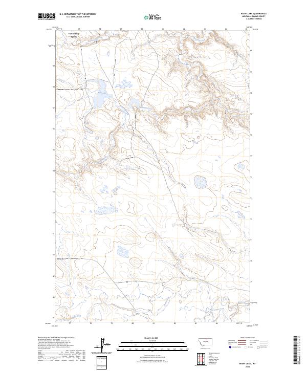 Bigby Lake, MT — USGS 7.5-minute topo (2024)