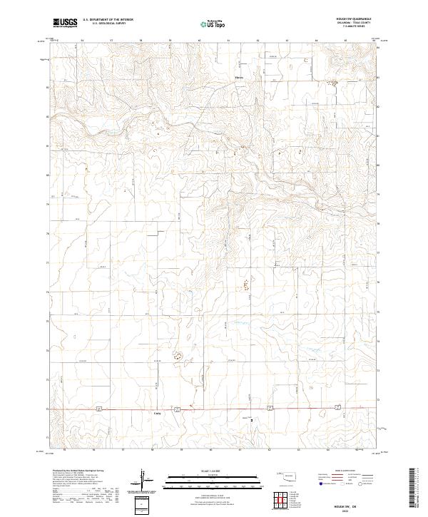 Hough SW, OK — USGS 7.5-minute topo (2022)