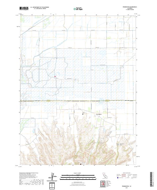 Pennington, CA — USGS 7.5-minute topo (2021)