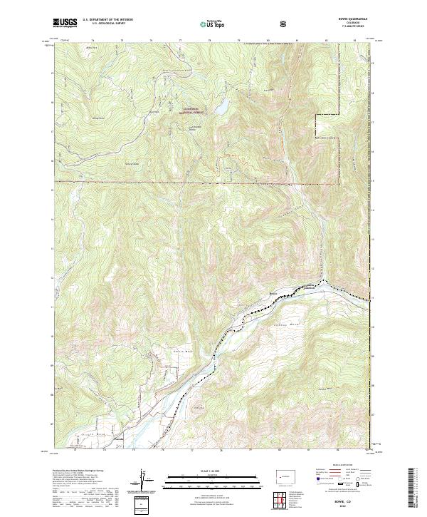 Bowie, CO — USGS 7.5-minute topo (2022)