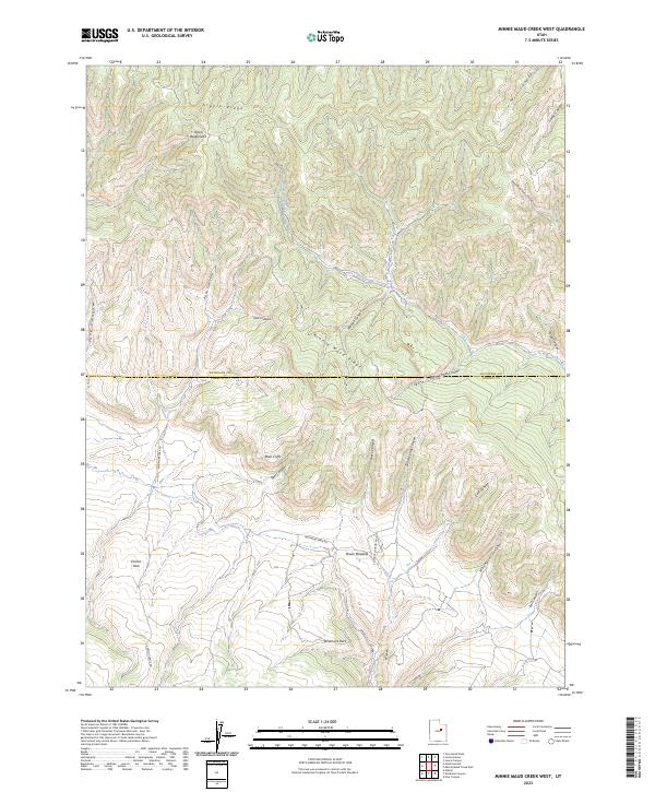Minnie Maud Creek West, UT — USGS 7.5-minute topo (2023)