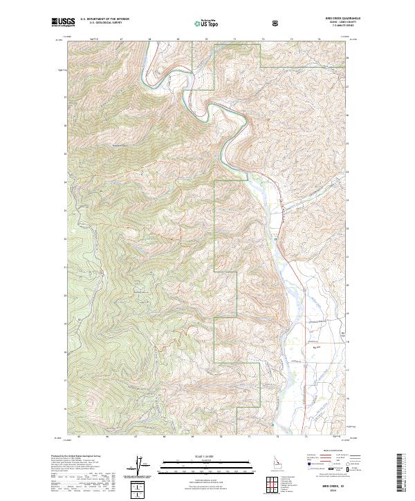 Bird Creek, ID — USGS 7.5-minute topo (2024)