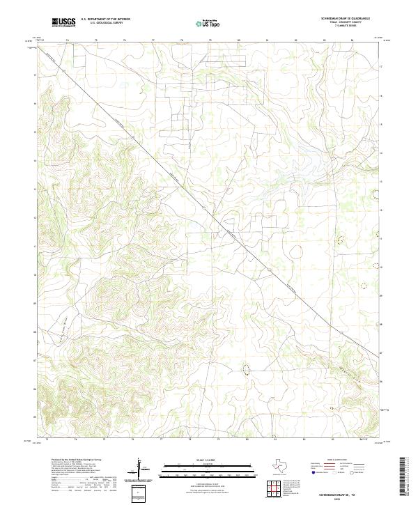 Schneeman Draw SE, TX — USGS 7.5-minute topo (2022)