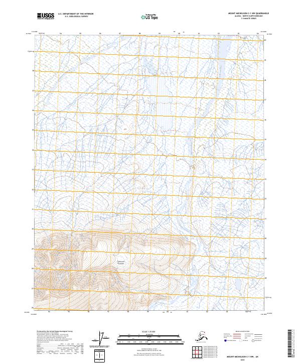 Mount Michelson C-1 NW, AK — USGS 7.5-minute topo (2023)