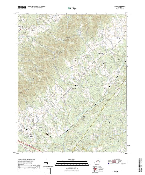 Keswick, VA — USGS 7.5-minute topo (2022)