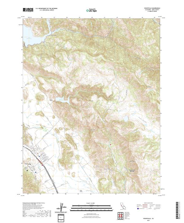 Yountville, CA — USGS 7.5-minute topo (2021)