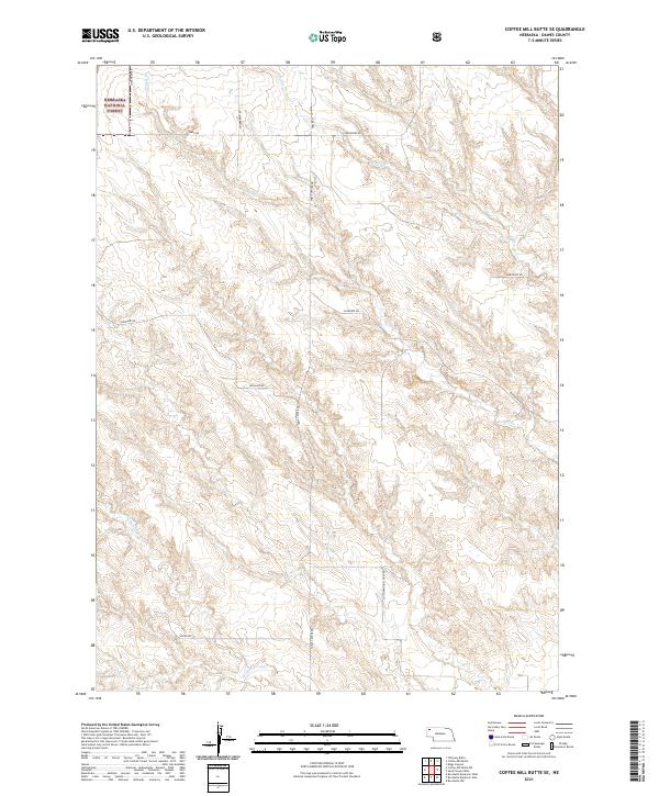Coffee Mill Butte SE, NE — USGS 7.5-minute topo (2021)