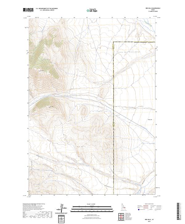 Red Hills, ID — USGS 7.5-minute topo (2023)