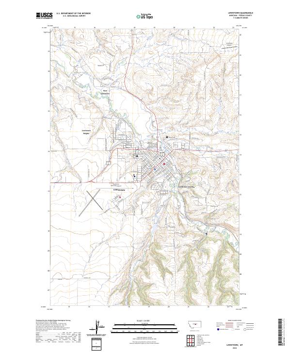Lewistown, MT — USGS 7.5-minute topo (2024)