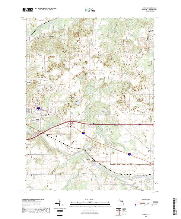 Ceresco, MI — USGS 7.5-minute topo (2023)