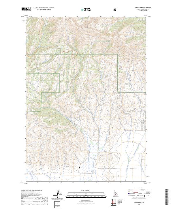 Smoky Dome, ID — USGS 7.5-minute topo (2024)