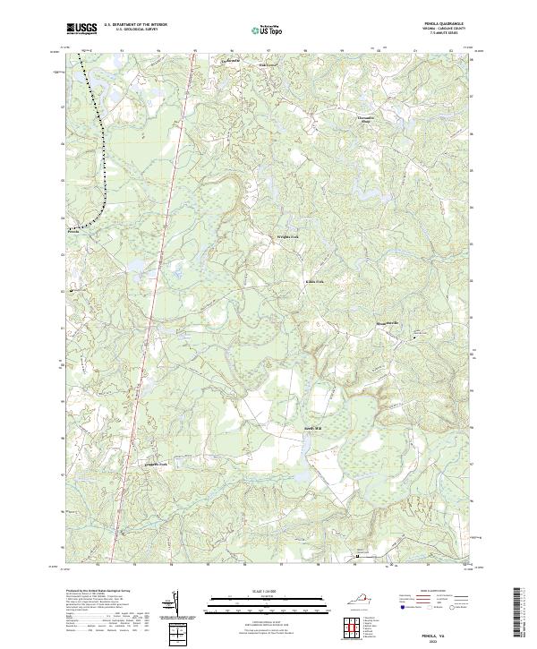 Penola, VA — USGS 7.5-minute topo (2022)