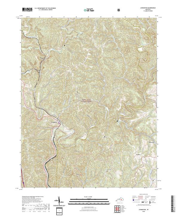 Livingston, KY — USGS 7.5-minute topo (2022)