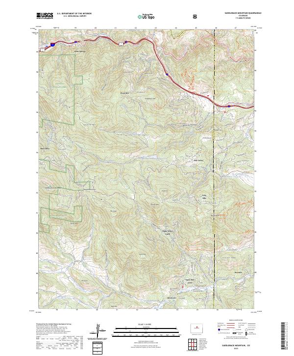 Saddleback Mountain, CO — USGS 7.5-minute topo (2023)
