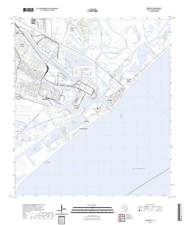 Freeport, TX — USGS 7.5-minute topo (2025)
