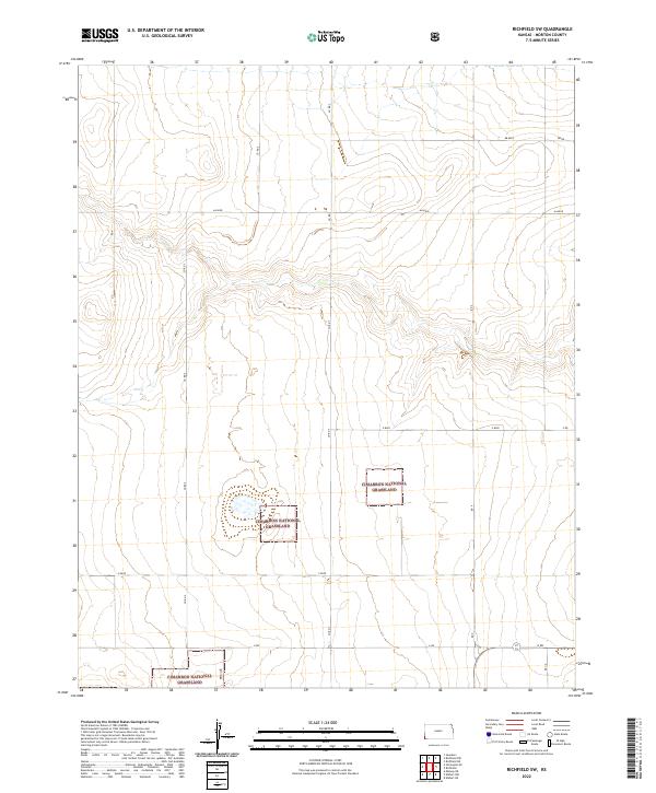 Richfield SW, KS — USGS 7.5-minute topo (2022)