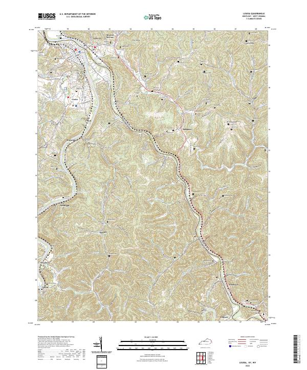 Louisa, KY-WV — USGS 7.5-minute topo (2022)