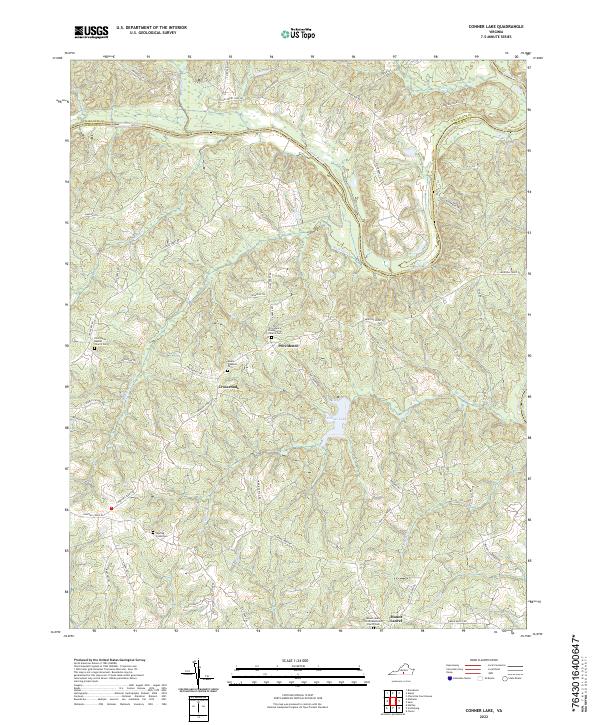 Conner Lake, VA — USGS 7.5-minute topo (2022)