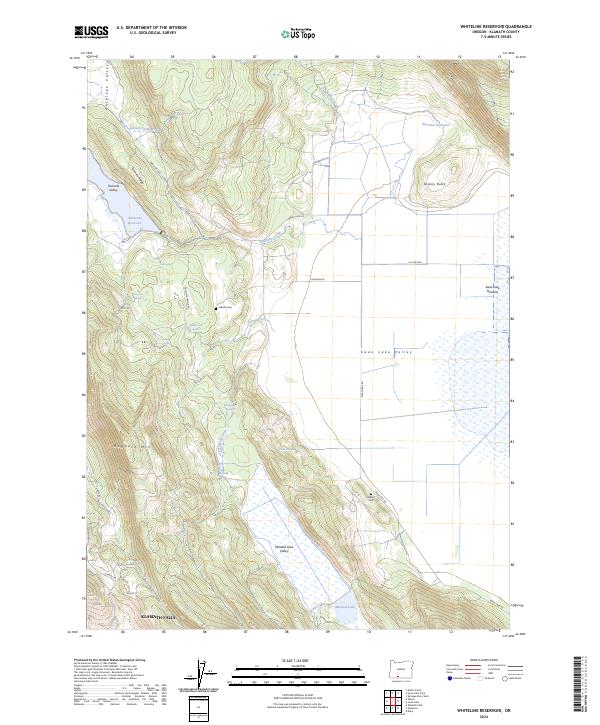 Whiteline Reservoir, OR — USGS 7.5-minute topo (2024)