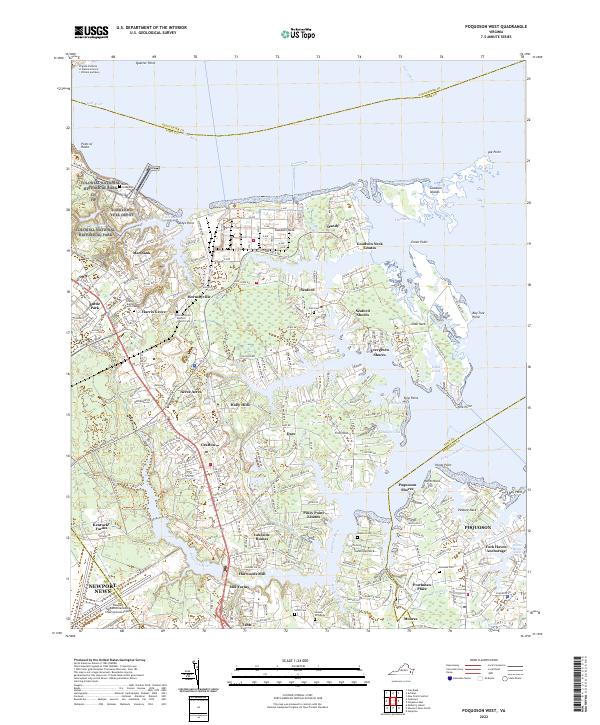 Poquoson West, VA — USGS 7.5-minute topo (2022)