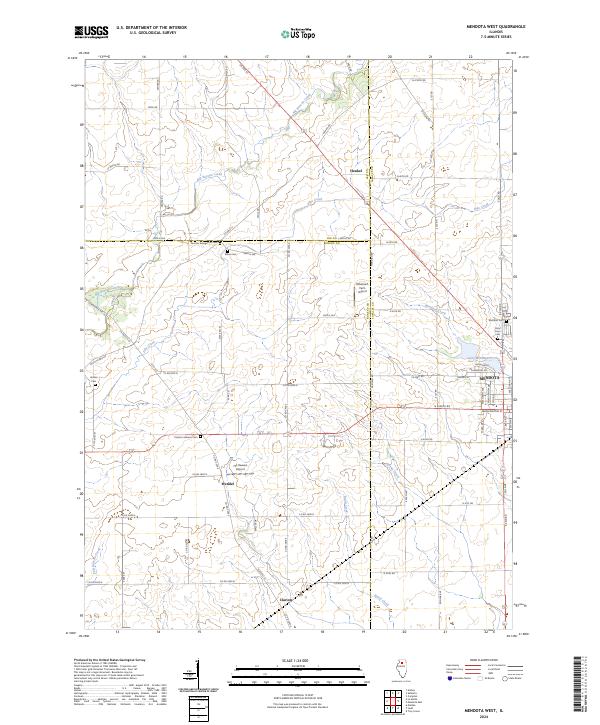 Mendota West, IL — USGS 7.5-minute topo (2024)