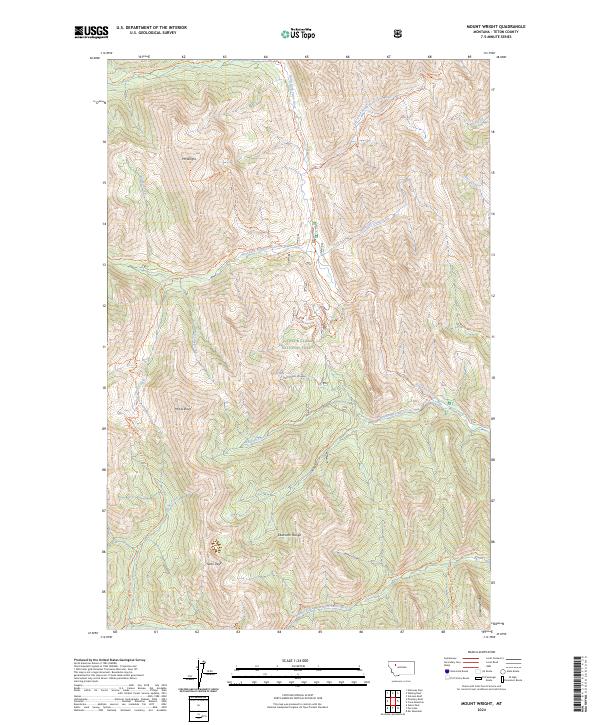 Mount Wright, MT — USGS 7.5-minute topo (2024)
