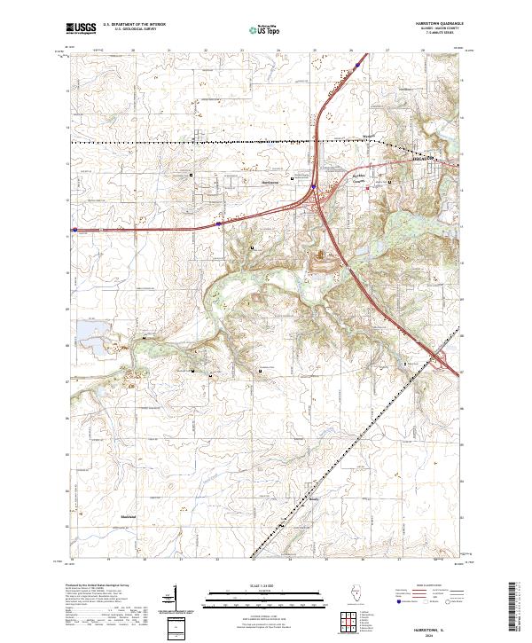 Harristown, IL — USGS 7.5-minute topo (2024)