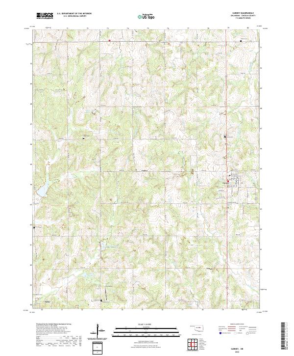 Carney, OK — USGS 7.5-minute topo (2022)