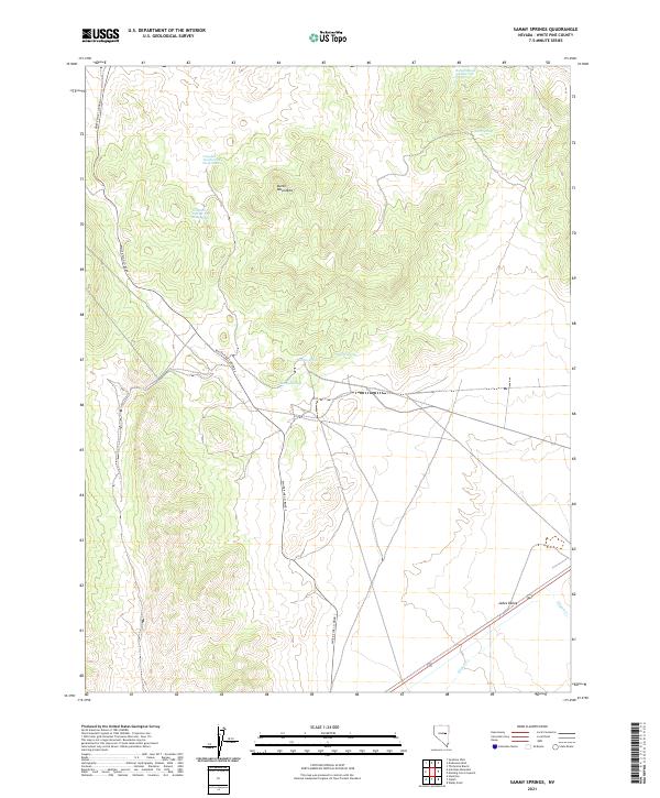 Sammy Springs, NV — USGS 7.5-minute topo (2021)