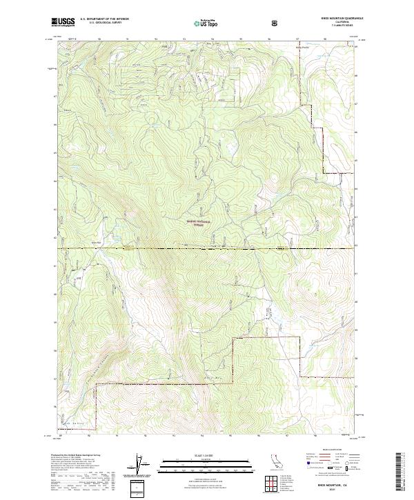 Knox Mountain, CA — USGS 7.5-minute topo (2021)