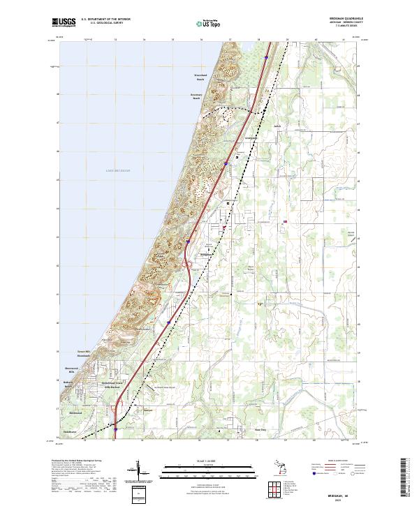 Bridgman, MI — USGS 7.5-minute topo (2023)