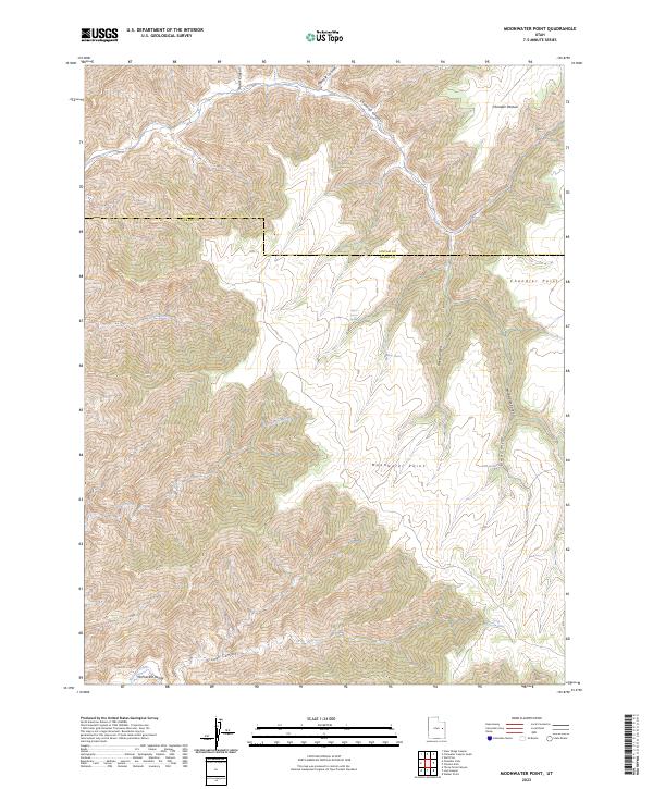 Moonwater Point, UT — USGS 7.5-minute topo (2023)
