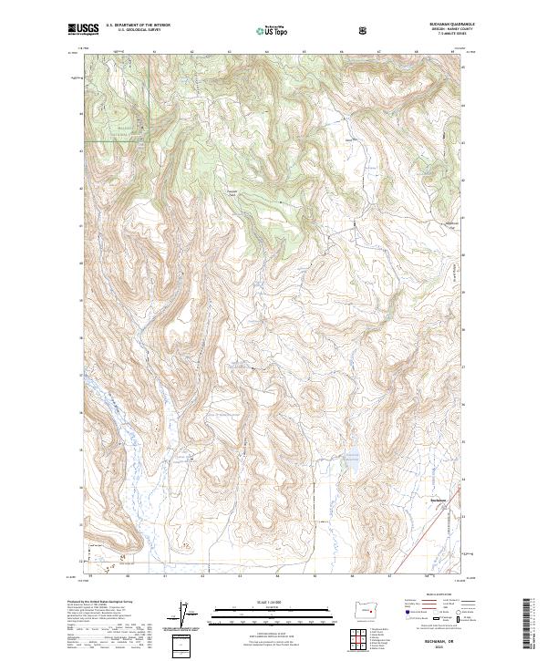 Buchanan, OR — USGS 7.5-minute topo (2023)