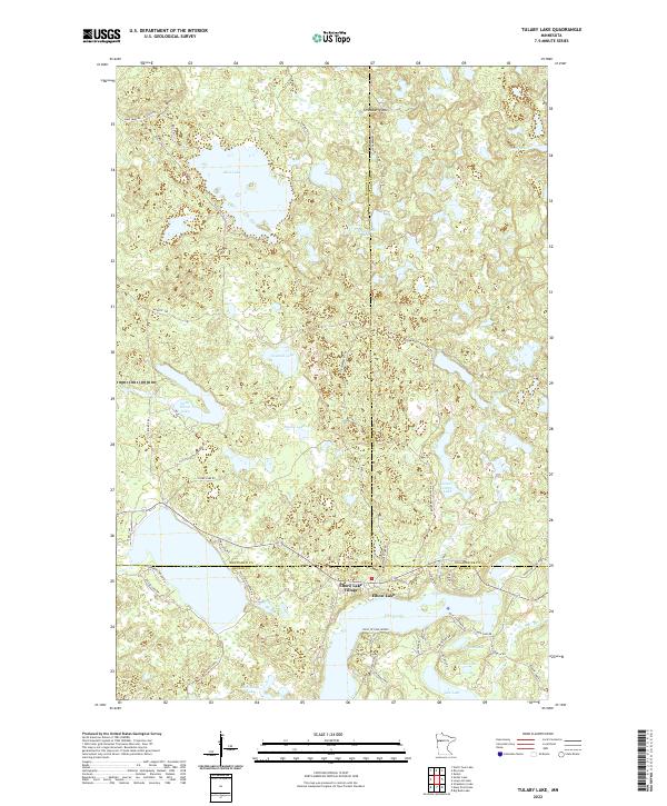 Tulaby Lake, MN — USGS 7.5-minute topo (2022)