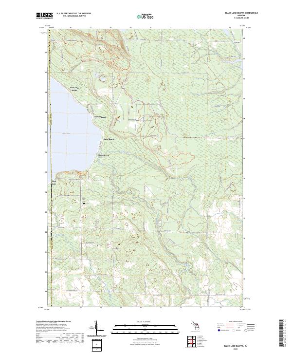 Black Lake Bluffs, MI — USGS 7.5-minute topo (2023)