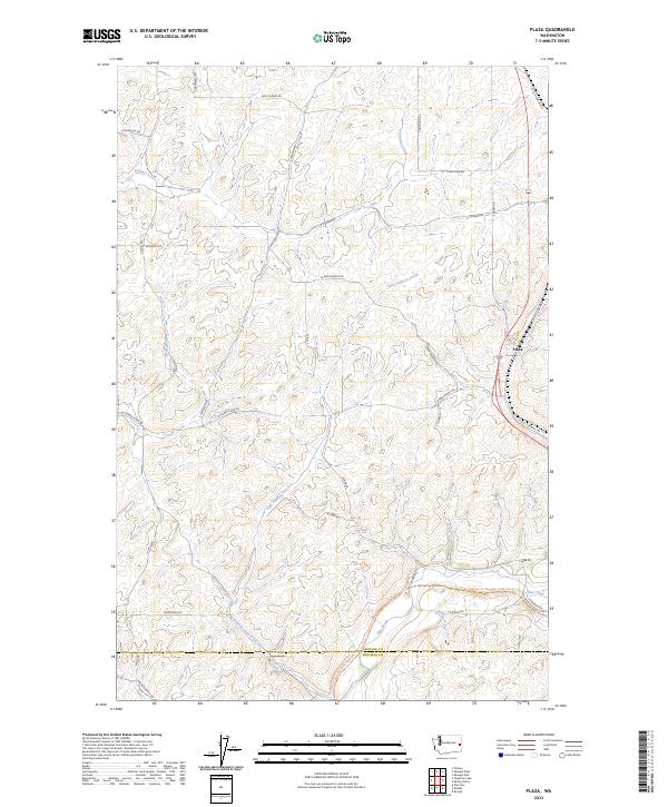 Plaza, WA — USGS 7.5-minute topo (2023)