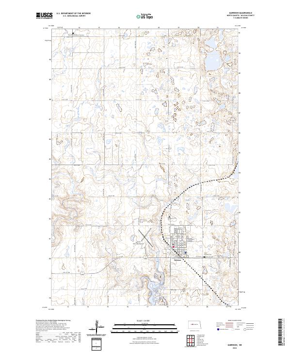 Garrison, ND — USGS 7.5-minute topo (2024)