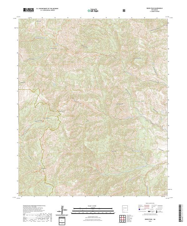 Reeds Peak, NM — USGS 7.5-minute topo (2023)