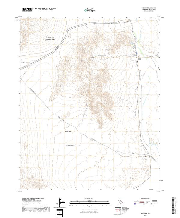 Shoshone, CA — USGS 7.5-minute topo (2021)